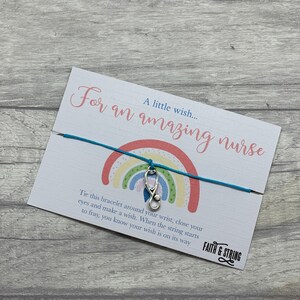 Regalo para médico, regalo para enfermera, regalo para trabajador clave, regalo de agradecimiento para paramédico, regalo de deseos, pulsera de caridad del NHS, regalo para trabajador del NHS.