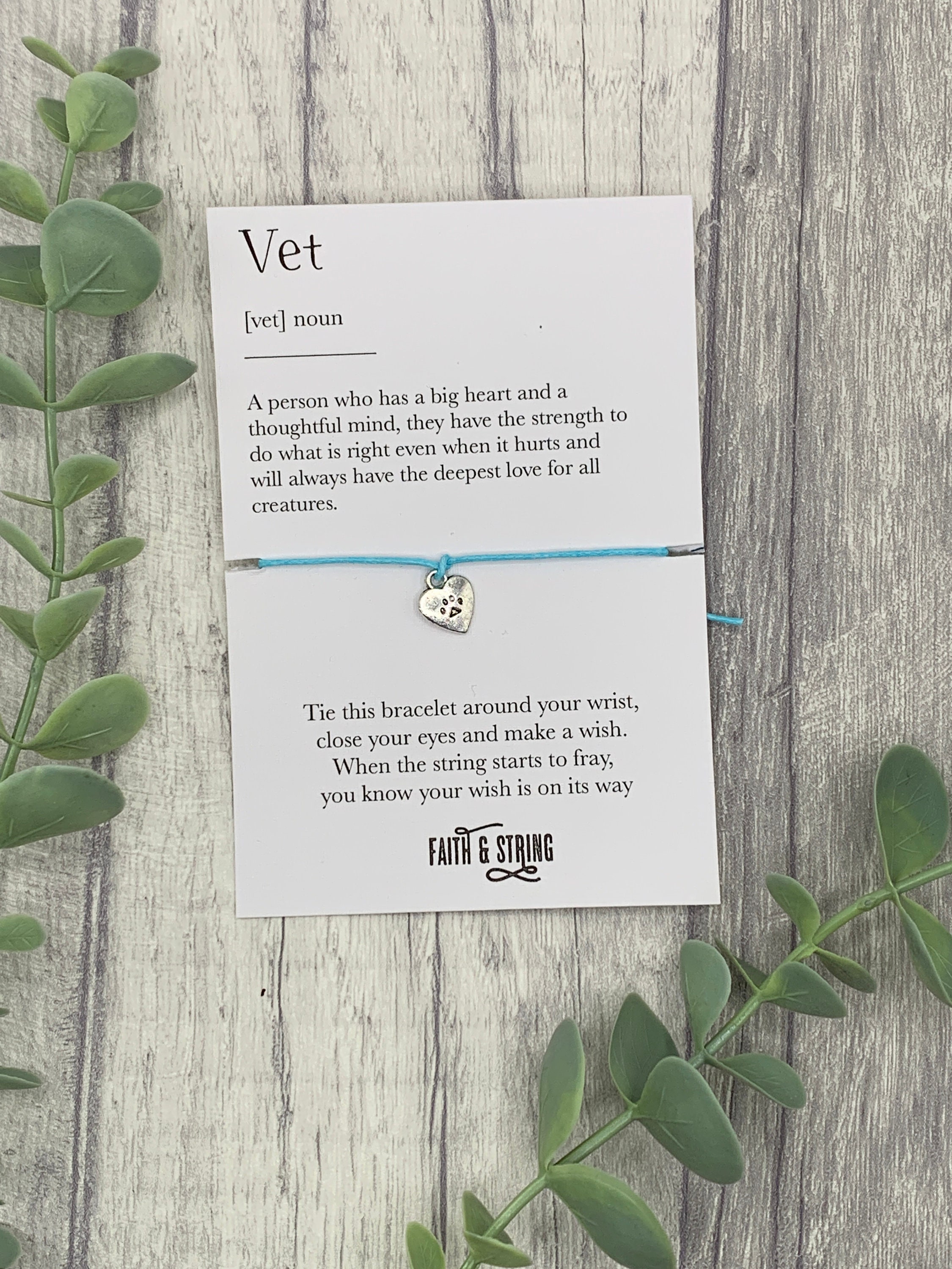 Vet Definition Bracelet Vet Appreciation Gift Vet Gift Vets Etsy