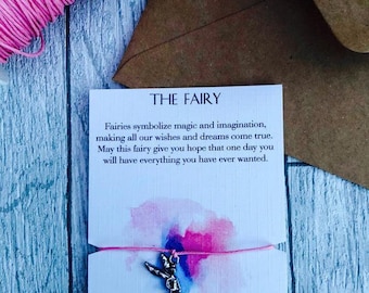 Fairy Wish Bracelet:  Silver Charm, Inspirational Gift