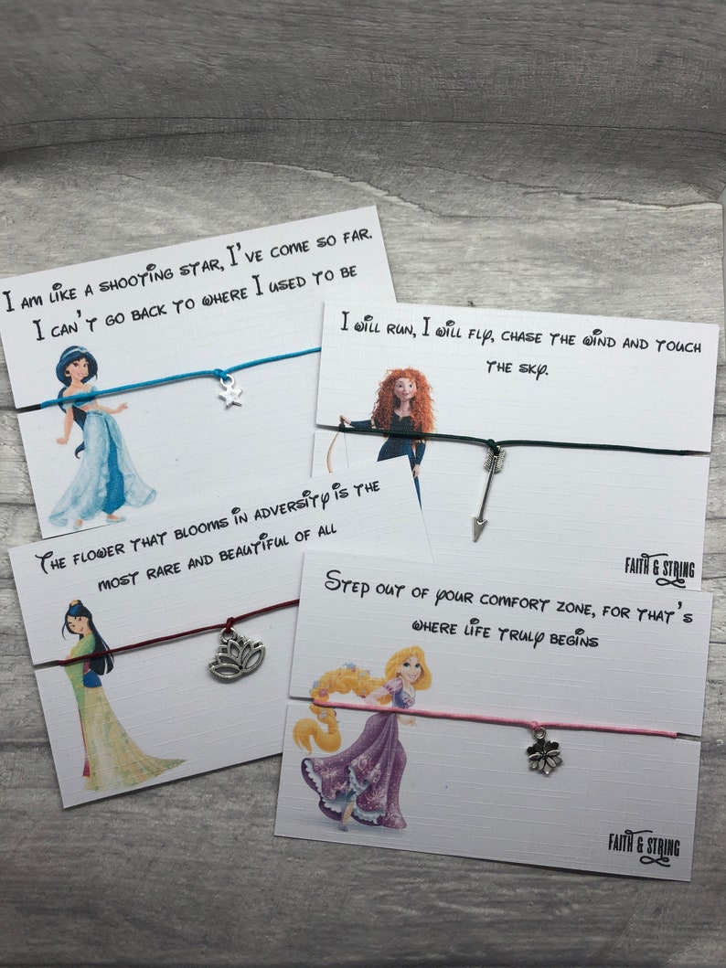 Princess Friendship Bracelet Disney Princess Gift Disney Etsy UK