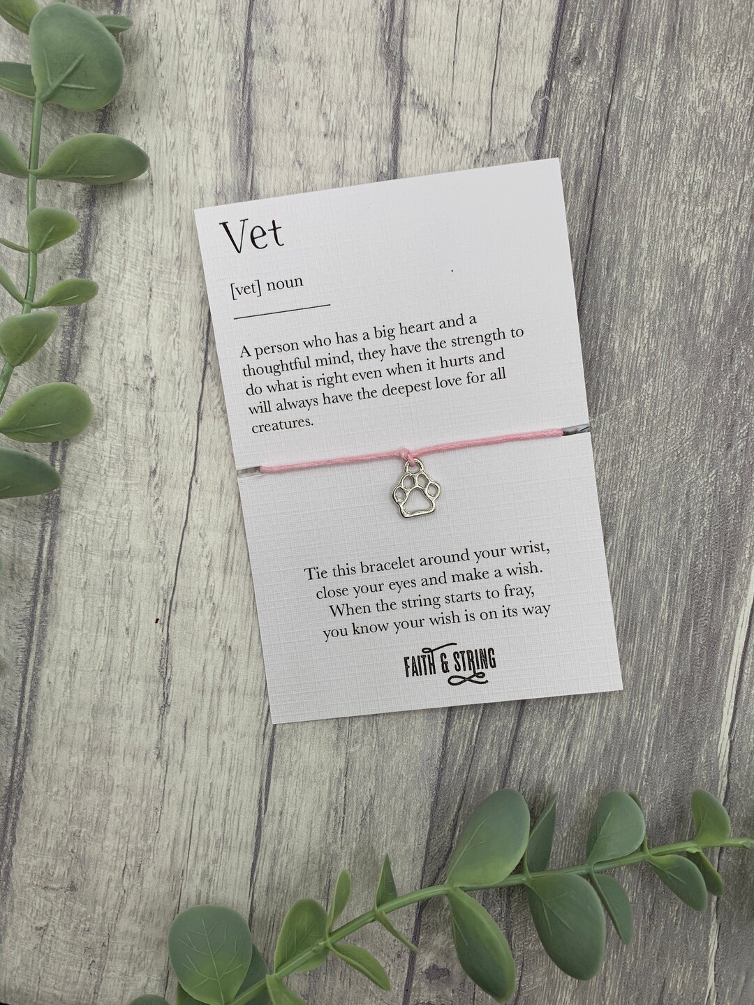 Vet Definition Bracelet, Vet Appreciation Gift, Vet Gift, Vets Day Gift