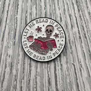 Bookish pin, Hard Enamel Lapel Pin - Book Gifts, Quote pins, FREE card Personalisation