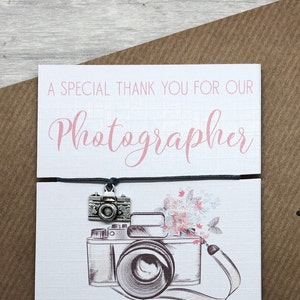 Wedding photographer gift, wedding photographer gift ideas, photographer gift, thank you photographer card, thank you gift photographer