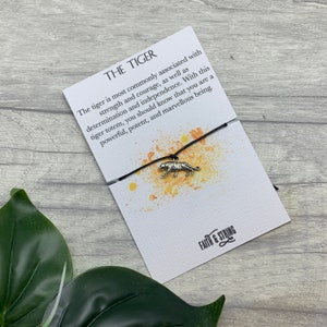Tiger Charm Wunscharmband: Inspirational Spirit Animal Geschenk