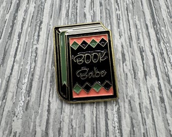 Book Babe Enamel Pin: Bookish Literary Gift