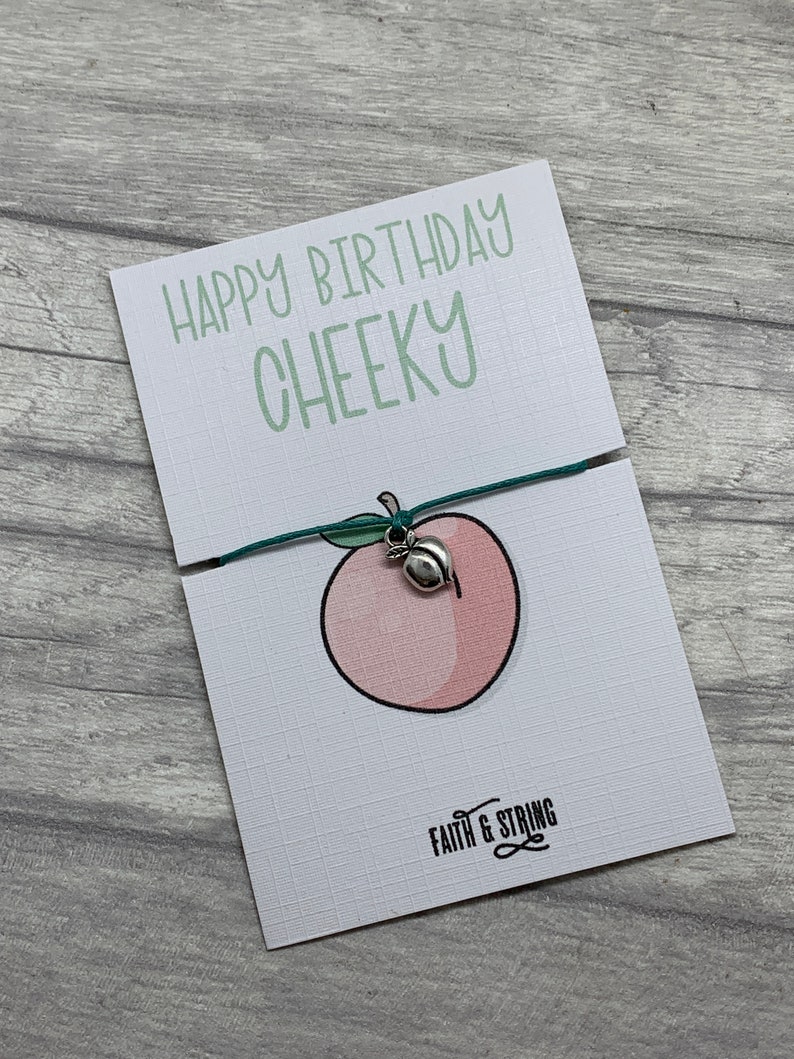 Novelty Birthday Gift Peachy Bum Bracelet Funny Birthday Etsy
