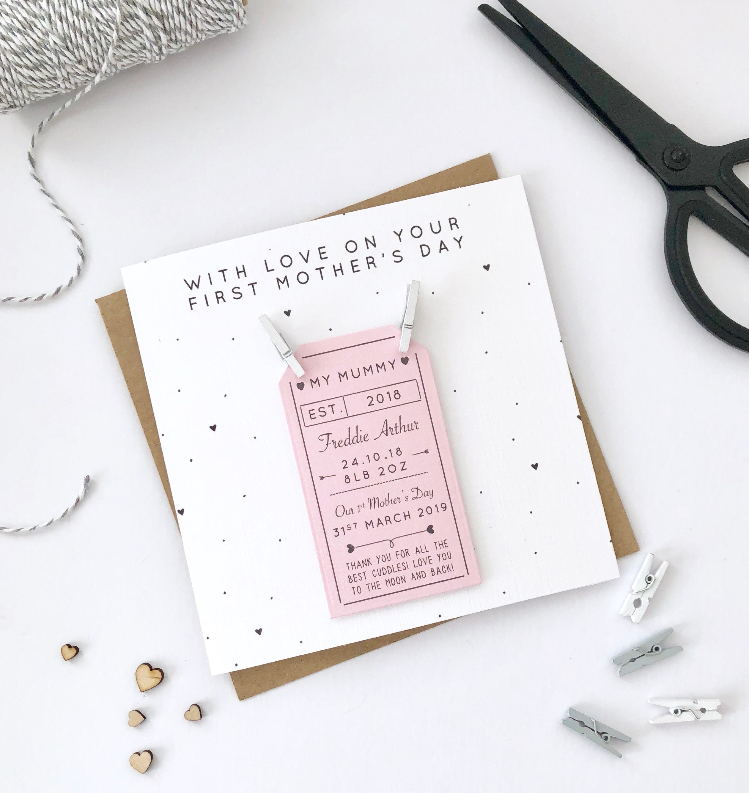 Personalised 1st Mother's Day Card, Mother's Day Card, Card f…