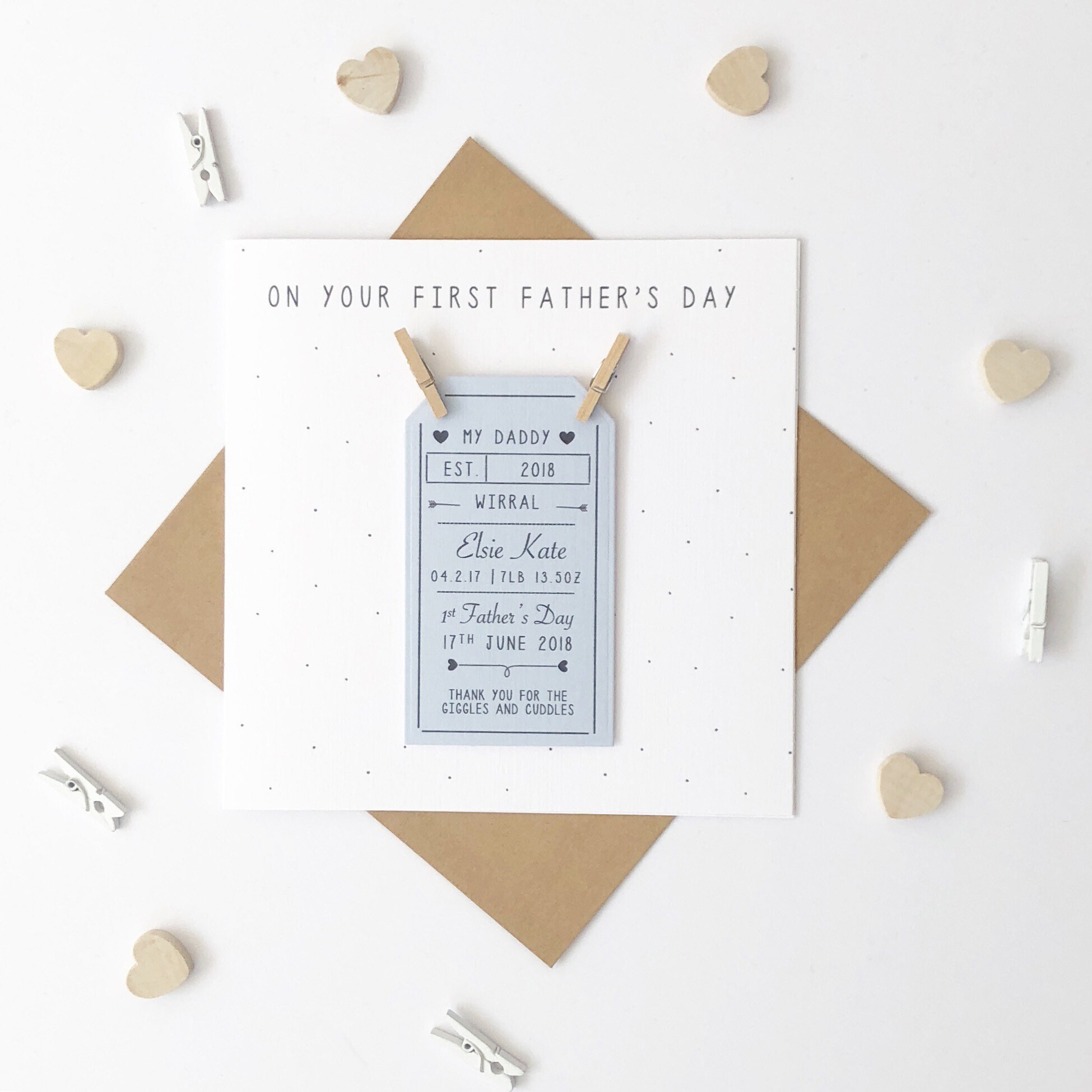 Personalised 1st Fathers Day Card - First Fathers Day Card - Personal…