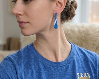Kansas City Royals Inspired Handcrafted Earrings