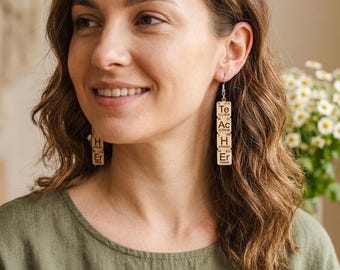 Chemistry "TEACHER" Periodic Table Earrings | Teacher Appreciation Gift