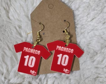 Kansas City Chiefs Inspired Isiah Pacheco #10 Earrings