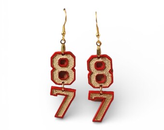 Kansas City Chiefs #87 Earrings