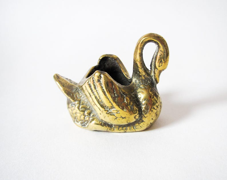 Vintage Brass Swan, Home Décor, Brass Decor image 3