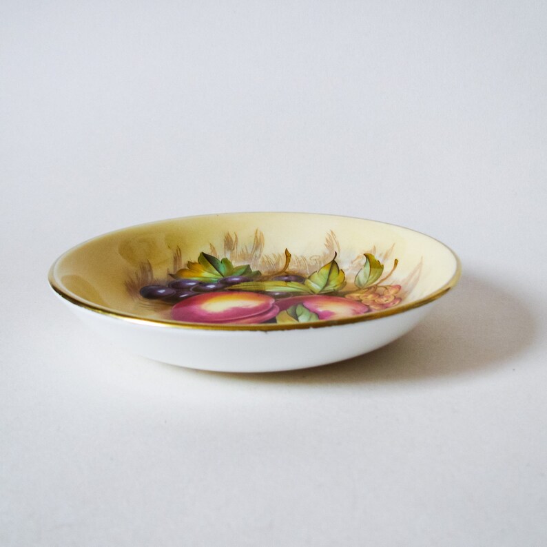 Aynsley Trinket / Pin Dish, Orchard Gold Design Signed D.jones, English