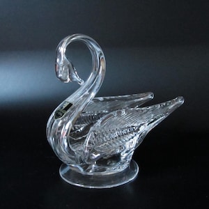 Edinburgh Crystal Swan Trinket Dish: Collectable Swan Figurine