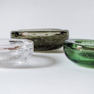 Whitefriars Glass bowl, Pattern No. 9099, Controlled Air Bubble, Choice of Colour c.1960’s image 2