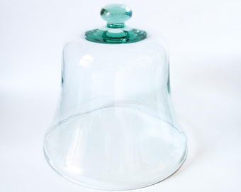 Victorian Glass Garden Cloche, Bell Shape, Handmade 19th Century Glassware, Made in France ?