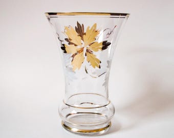 Vintage Glass Vase, Borske Sklo, Home Decor, Vintage Homewares