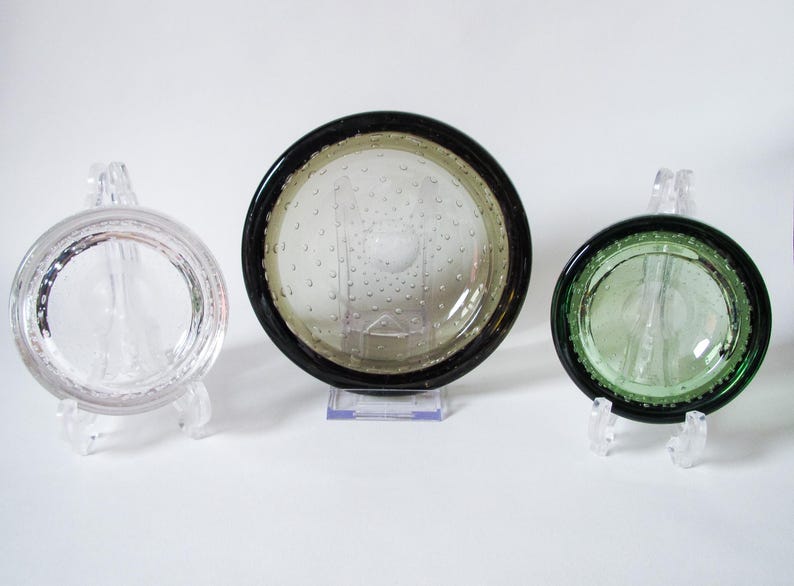 Whitefriars Glass bowl, Pattern No. 9099, Controlled Air Bubble, Choice of Colour c.1960’s image 10