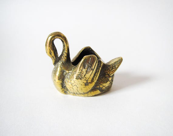 Vintage Brass Swan, Home Décor,  Brass Decor