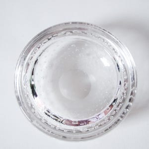 Whitefriars glass bowl pattern 9099 clear glass controlled bubble design circa 1960s