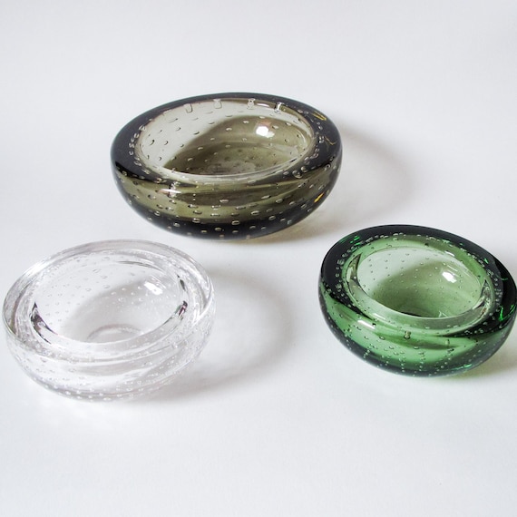 Whitefriars Glass bowl, Pattern No. 9099, Controlled Air Bubble, Choice of Colour c.1960’s