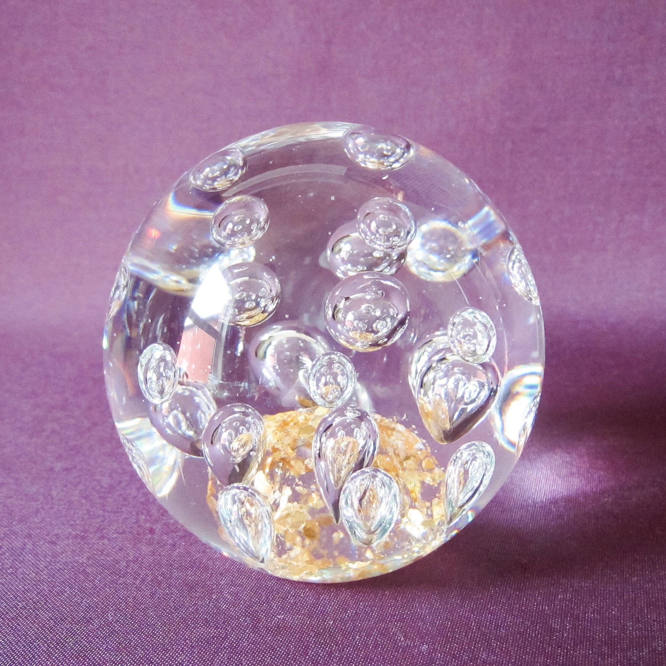 1930's Glass Paperweight Glass Photo Paperweight Antique Collectible Photograph 