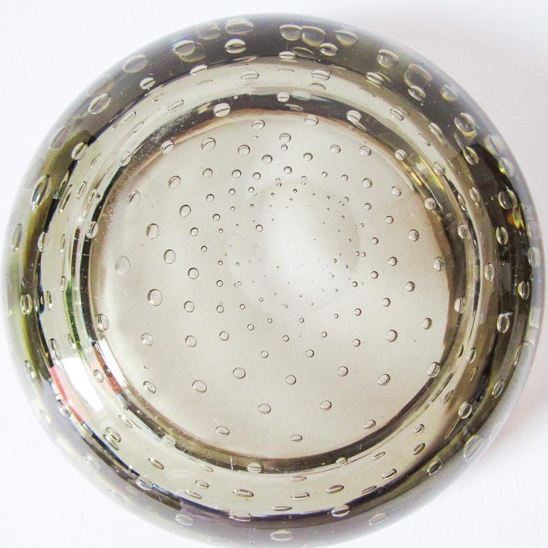 Whitefriars Glass bowl, Pattern No. 9099, Controlled Air Bubble, Choice of Colour c.1960’s image 8