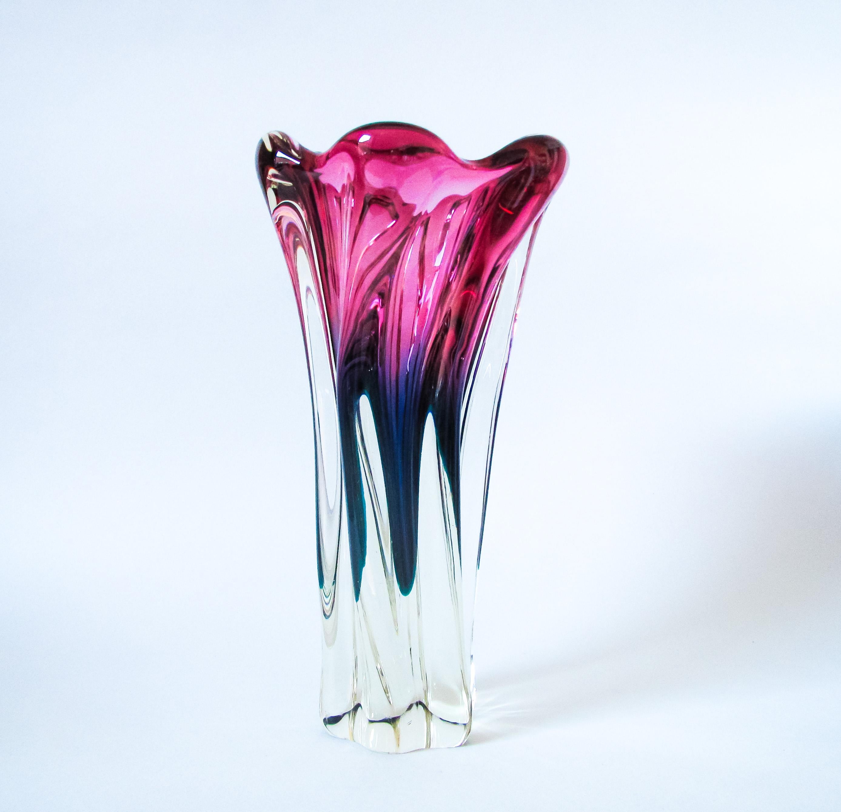Pink Murano Vase - Etsy