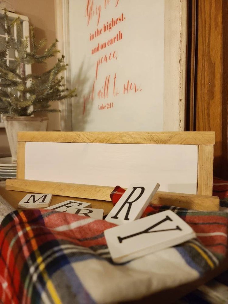 MERRY mini letter ledge wood sign