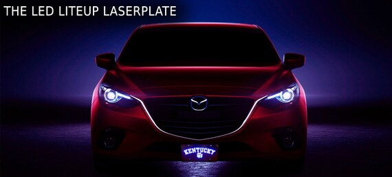 The Led Liteup Laserplate Custom Personalized Front Vanity Etsy