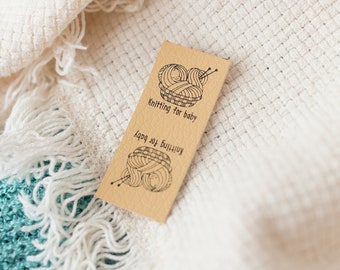 Machine-Washable Leather Labels: No-Hole Crochet Tags with Custom Design Printing