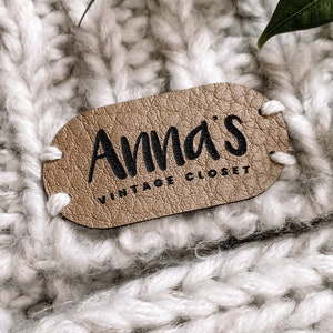 Personalized Leather Tags: Custom Knitting & Crochet Labels