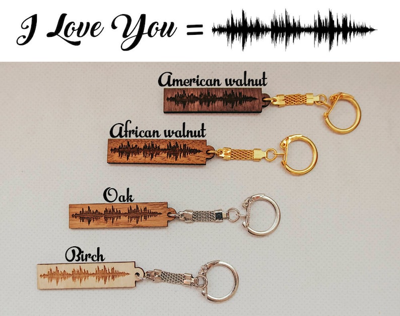 Soundwave Keychain Sound Wave Keychain Sound Wave Etsy