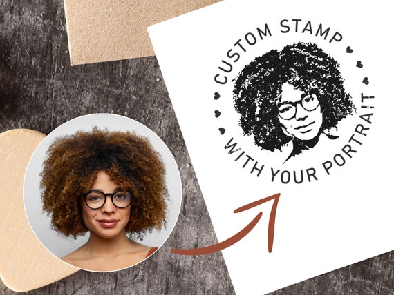 Customized Self-inking Portrait Stamp From Photo 5 Ink Color Ink
