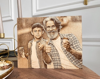 Handmade Wood Burned Photo Art: Your Memories Preserved on Country Wall Art
