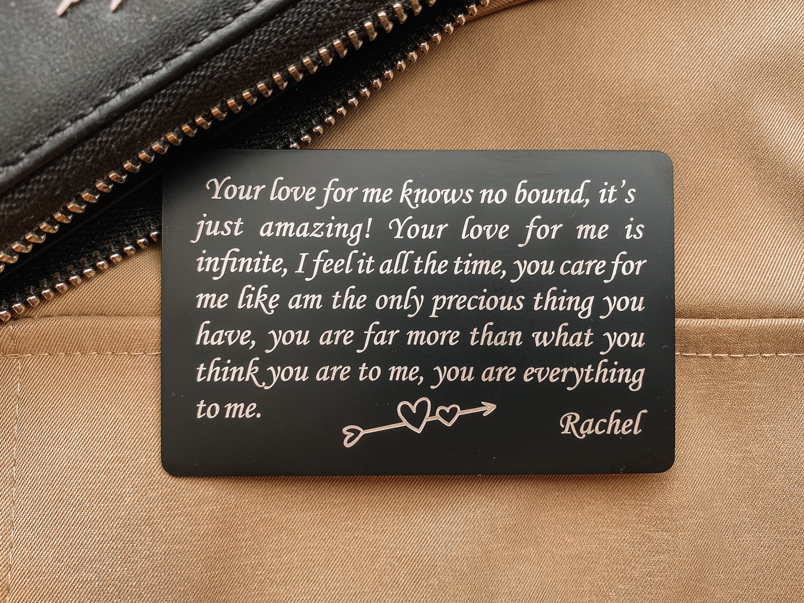Engraved Wallet Insert Personalized Wallet Card Personalised - Etsy