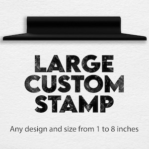 Large custom stamp 2&quot; 3&quot; 4&quot; 5&quot; 6&quot; 7&quot; or 8&quot;, Rubber stamp logo for bag or box,  Personalized logo stamp,  Custom rubber stamp, Business stamp