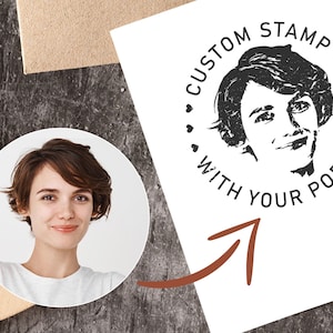 Portrait stamp from your photo - 5 ink color - Ink-self or handle stamp