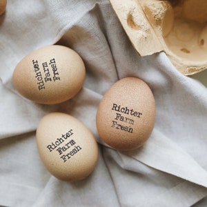 Custom chicken eggs stamp - 5 ink color - Ink-self or handle stamp - One inch size