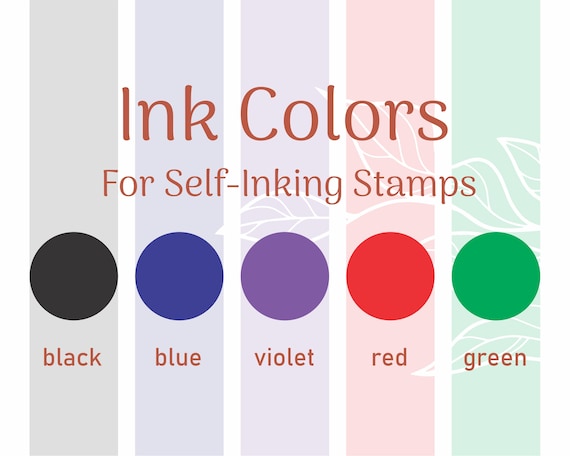 Ink Stamps Personalized 5 Ink Color We Will Make Any Image of Your