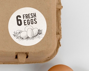 Round Egg Counting Stickers for Cartons