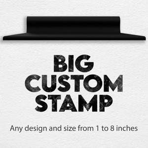 Large Custom Logo Rubber Stamp: Business Stamp for Packaging