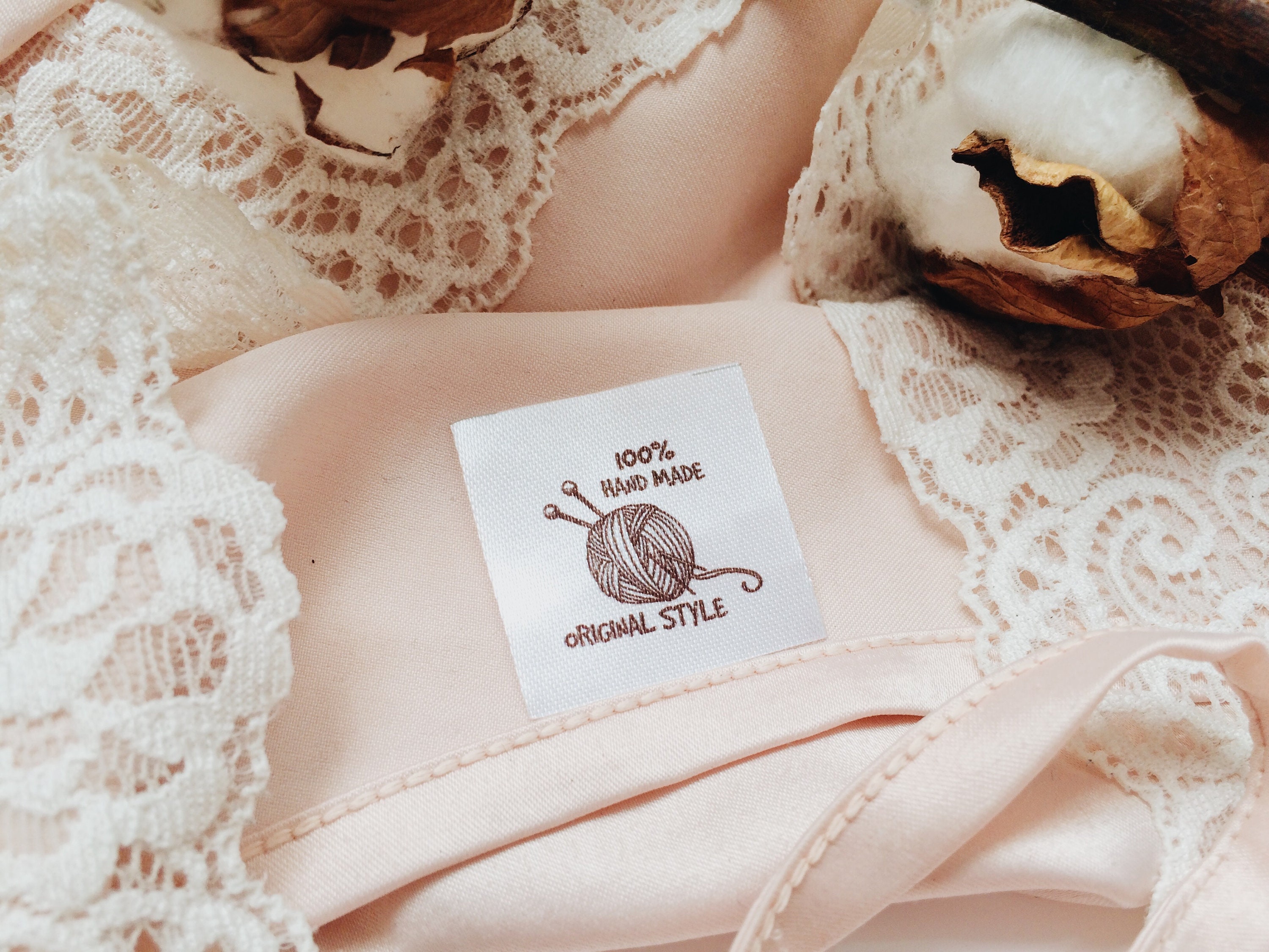 50 Custom Satin Clothing Labels Sew On White Organic Labels Etsy