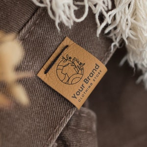 Custom Leather Tags: No-Hole, Machine-Washable Crochet Labels with Your Design Printed