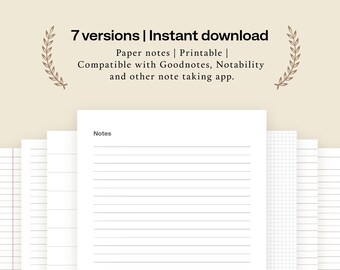 Printable Notes Page, Notes Template, Note Taking, Writing Paper, Notes ...