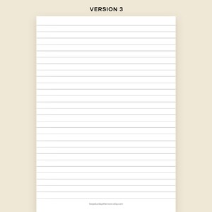 Printable Lined Pages, Lined Notes Template, Note Taking, Writing Paper ...