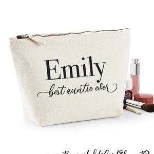 Auntie gift personalised makeup bag image 3