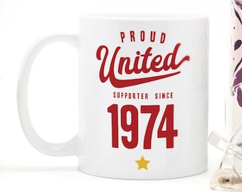 Regalo personalizado del Manchester United, taza personalizada del Manchester United, regalo de cumpleaños