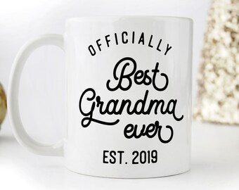 Grandma Mug | Personalised Best Grandma Ever Mug | Custom Est. Year Gift for Grandma | Cute Ceramic Mug for Her | UK Handmade